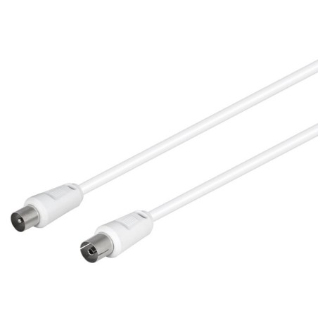 Cable de antena TV NIMO WIR1200 - IEC macho/hembra, 1,5 m, blanco