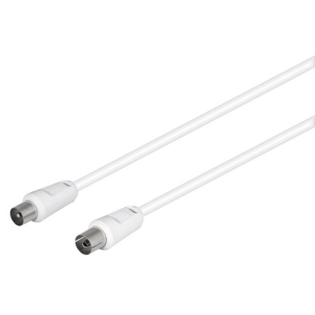 Conexión RF TV M/H 2.5mts. Rectos. Blanco