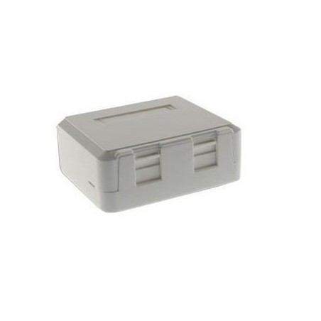 Roseta de superficie doble vacía para datos/telefonía