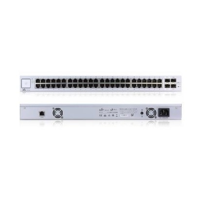 UnifiSwitch gestionable con 48 puertos Gigabit - 2 Puertos SFP Gigabit, RJ45 para consola. Montaje en Rack