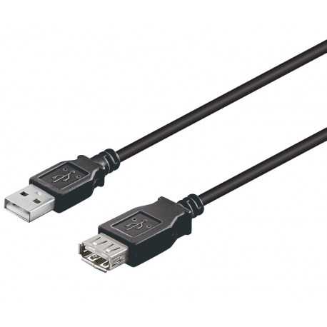 Conexión USB macho acodado - hembra, 0.3mts