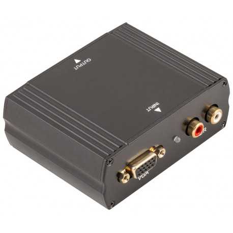 Convertidor VGA + Audio R/L a HDMI. (Alimentación 100-240Vca a 5Vcc incluido)