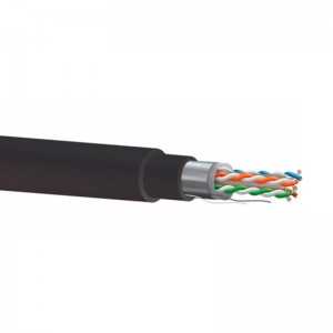 Cable CAT6 FTP, Cobre, Polietileno (Exterior), negro. Bobina 500mts