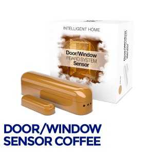 Fibaro Door/Sensor - Sensor apertura puertas/ventanas color café. FGDW-002-5