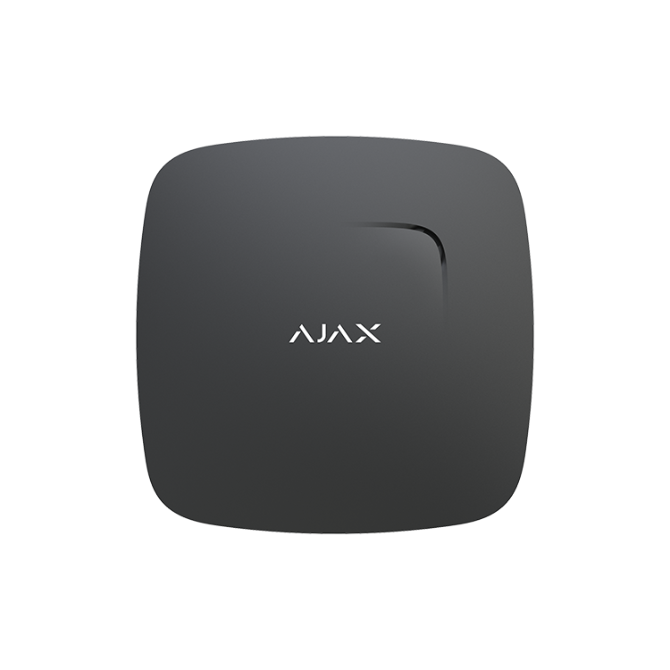 Detector incendio Ajax AJ-FIREPROTECT-B - Humo, temperatura, 85 dB, Jeweller, EN14604. Negro