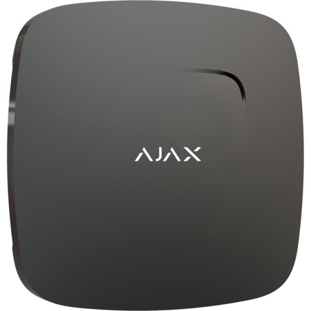 Detector incendio Ajax AJ-FIREPROTECT-B - Humo, temperatura, 85 dB, Jeweller, EN14604. Negro
