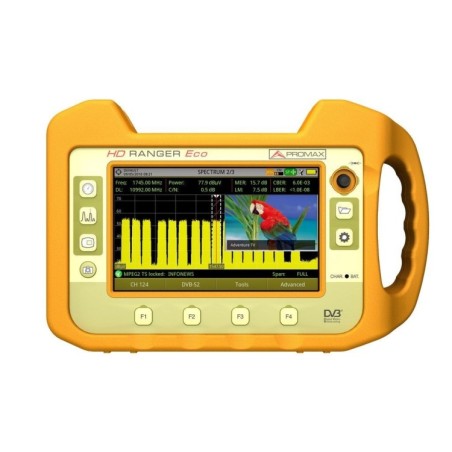 Medidor de campo HD Ranger ECO para DVB-T2/C2/S2. Promax
