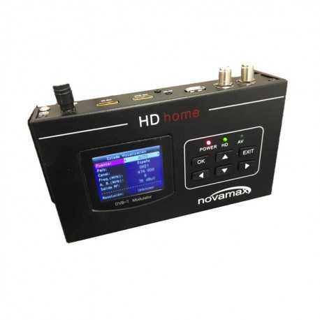 Modulador UHF/VHF 85dB, E. S RF COFDM DVB-T con Calidad MER: &gt31dB. 1080p, con entrada y salida RF. Pantalla LCD y USB