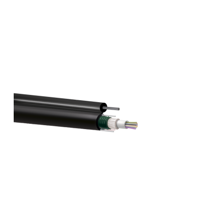 Cable 8F monotubo holgada. Exterior, PE negro. G652D  Bobina 2000mts. Precio por metro