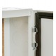 Armario metálico ICT, IP55/IK08, 450x450x150mm, fondo madera, puerta con bisagras y llave