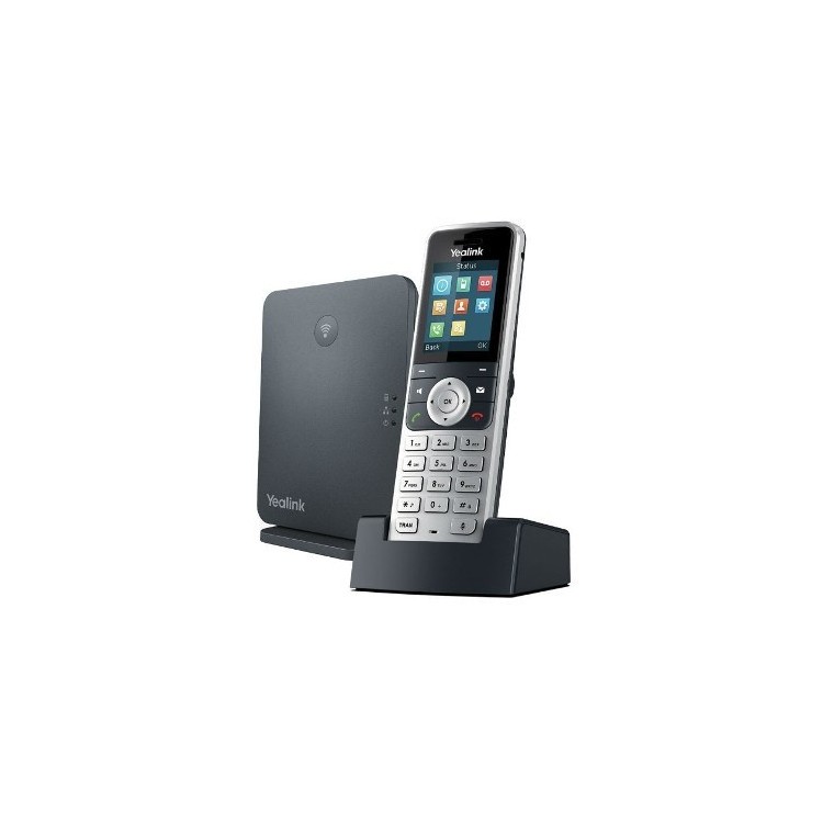 Teléfono IP Dect W53P, 8 llamadas simultáneas, 8 cuentas SIP, Expansible hasta 8 terminales supletiorios W53H. Pantal