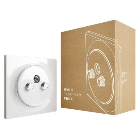 Fibaro Walli N TV-SAT Outlet. Toma Televisón empotrable.