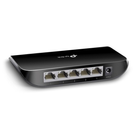 Switch x5 puertos GIGABIT con carcasa de plástico, Sobremesa y pared