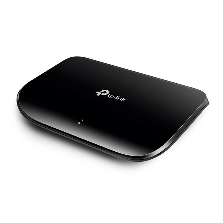Switch x5 puertos GIGABIT con carcasa de plástico, Sobremesa y pared