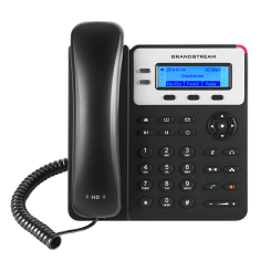 Teléfono IP con 2 líneas, 132 x 48 backlit LCD, 3 teclas XML programables, con POE. Grandtream