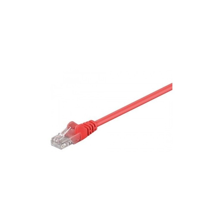 Latiguillo Cat 5e UTP 0.5m Rojo para rede