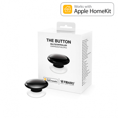 Botón de acción Zwave Negro. Versión HOME KIT Apple. FGBHPB-101-2