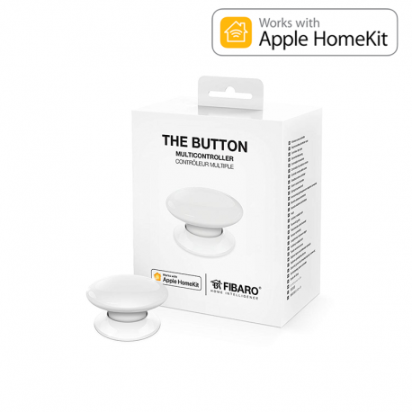 Botón de acción Zwave Blanco. Versión HOME KIT Apple. FGBHPB-101-1
