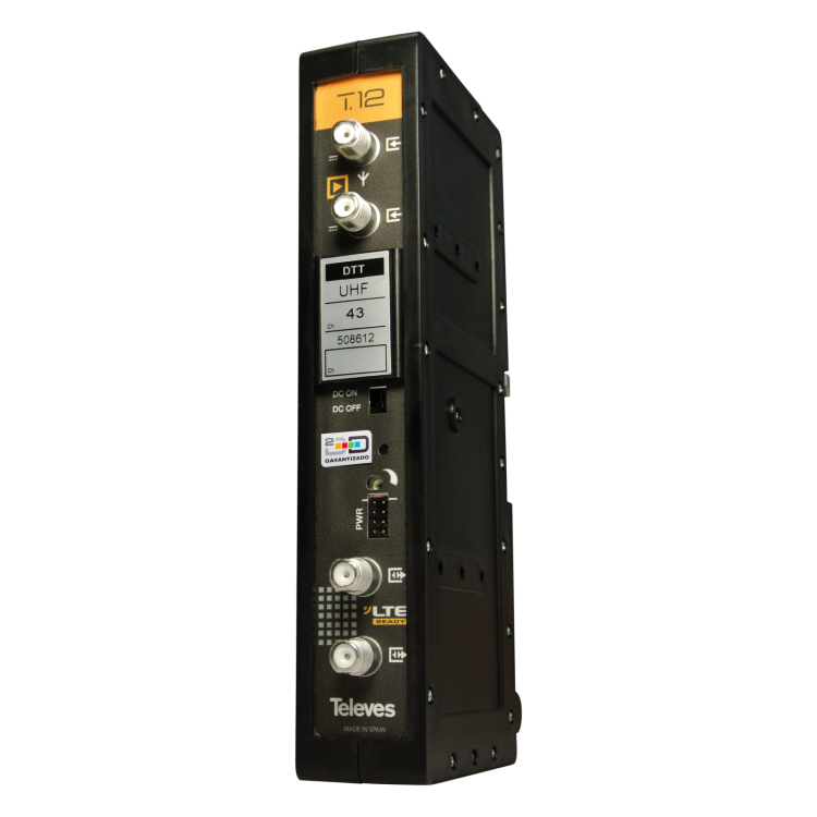 Amplificador mono canal, 50dB, 125 dBuV, 24V. Especificar canal deseado