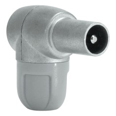 Conector TV blindado macho acodado 9,5 mm Ø. 4130