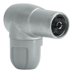 Conector TV blindado hembra acodado 9,5 mm Ø. 4131