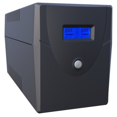 SAI OFF-LINE 2000VA/1200W, Entrada 220-240 Vac, x4 Shcuko, x2 RJ45, x1 USB tipo B, x1 RS-232