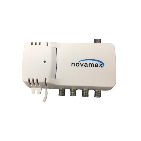 Amplificador de interior Mini, 4 salidas, VHF/UHF, 24dB, 102dBu. Nova Mini 5G.
