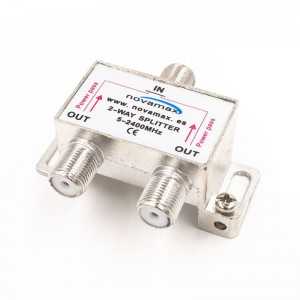 Distribuidor de 2 salidas 5-2400Mhz con Paso de Corriente