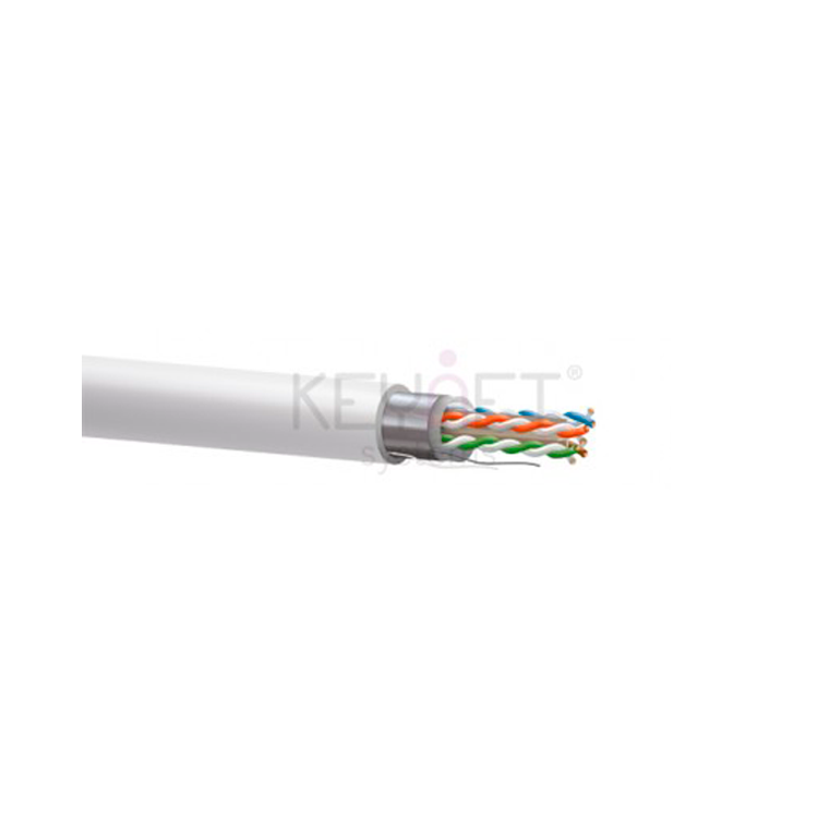 Cable CAT6 FTP, Cobre, LSZH, CPR-DCA, blanco. Bobina 500mts