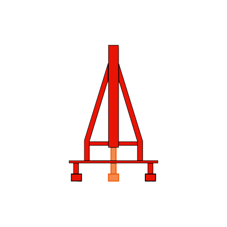 Torreta tramo superior de 0'85m. Medida externa de 488mm. Unión mediante enlace roscado M20. Color rojo