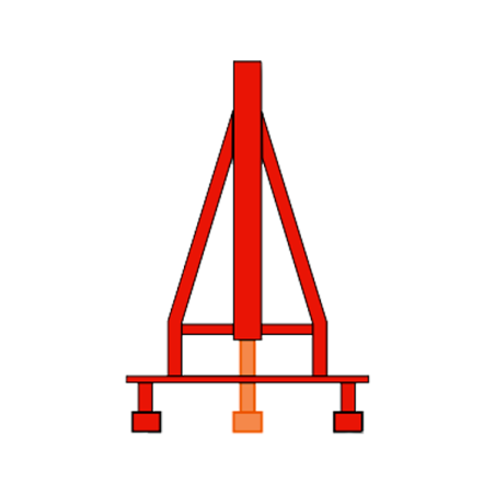 Torreta tramo superior de 0'85m. Medida externa de 488mm. Unión mediante enlace roscado M20. Color rojo