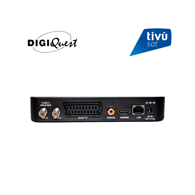 Receptor satélite DIGIQUEST Q30_S2 - Tivùsat HD, PVR, USB multimedia y mando 2 en 1