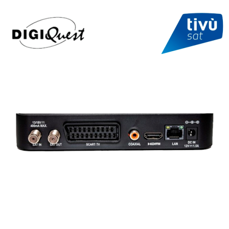 Receptor satélite DIGIQUEST Q30_S2 - Tivùsat HD, PVR, USB multimedia y mando 2 en 1