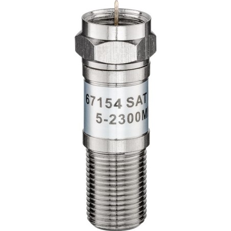 Atenuador SAT de 20dB, DC pass, conector F macho a F hembra Atenuador SAT de 20dB, DC pass, conector F macho a F hembra