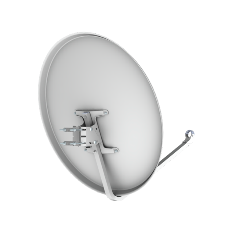 Antena parabólica de 80x71cms, 38,6dB, acero. En embalaje de 2 Unidades