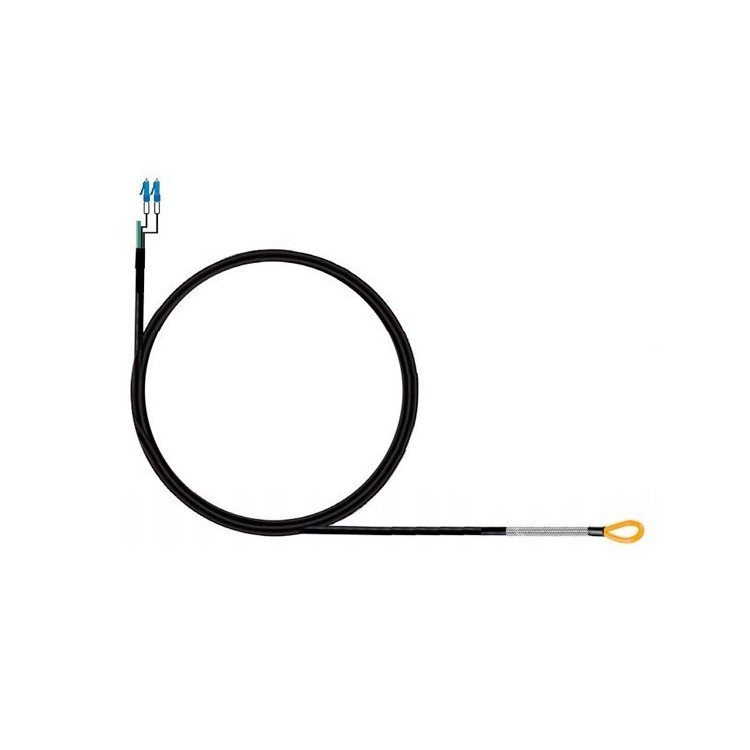 Latiguillo LC/UPC - LC/UPC, SM, Dúplex, PE, armada, 3 mm, 40mts, x2 hilos 1mm  para alimentación