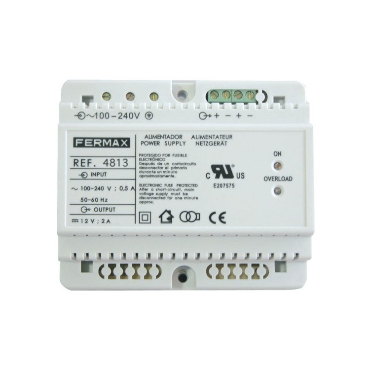 Alimentador Fermax 4813 - DIN6, 100-240 VAC, 12 VDC 2 A