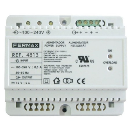 Alimentador Fermax 4813 - DIN6, 100-240 VAC, 12 VDC 2 A