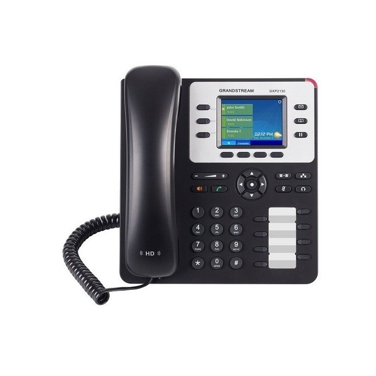 GXP2130 V2 Teléfono IP de sobremesa o mural, de 3 Líneas SIP, 4 teclas programables. 7 teclas de función especiales