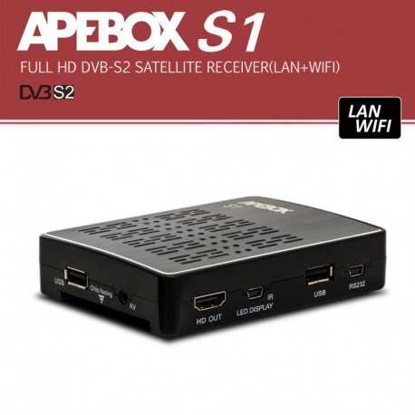 Receptor TV satélite HD DVB-S2 con Wifi/LAN, Hdmi 1080p, USB. Tamaño  reducido