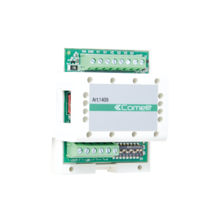 Conmutador digital para instalación con 2 entradas (conmutador para placas). Sistema 2 hilos. Compatible con Kits Qua