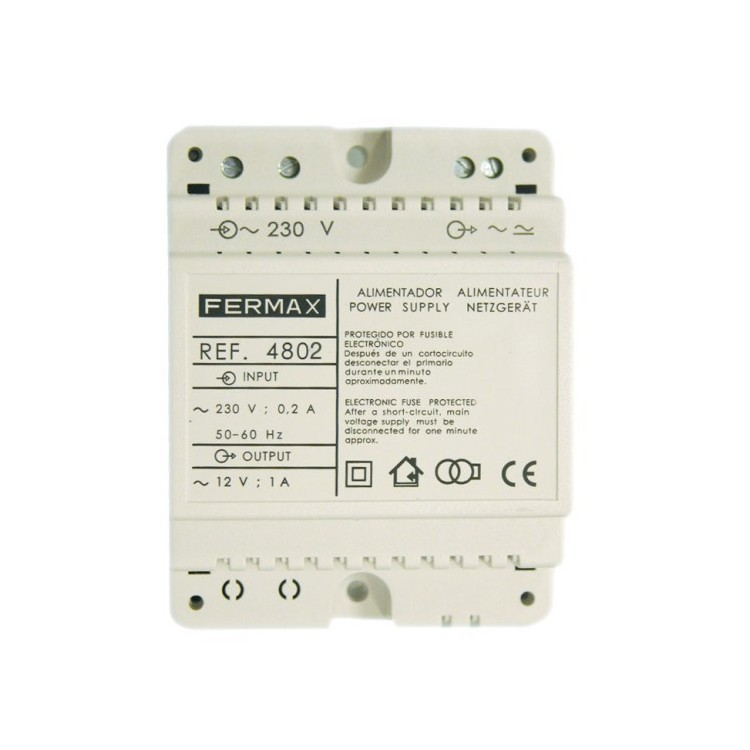 Alimentador DIN4 12Vac/1A