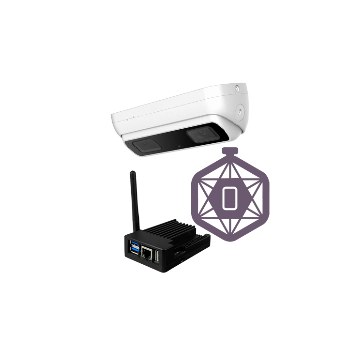 Kit para Control de aforo Multiestancia con Cámara IPCOUNT-3D-EXT-0280 y PC con software SF-COUNT-MULTIROOM