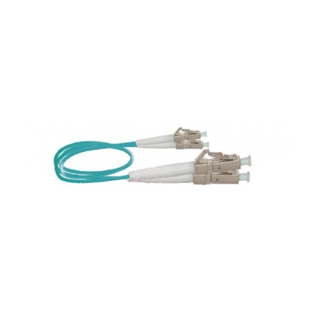 Latiguillo Duplex LC/UPC - LC/UPC Multimodo 50/125  1,9mm LSZH-FR, 1mt. Color Aqua