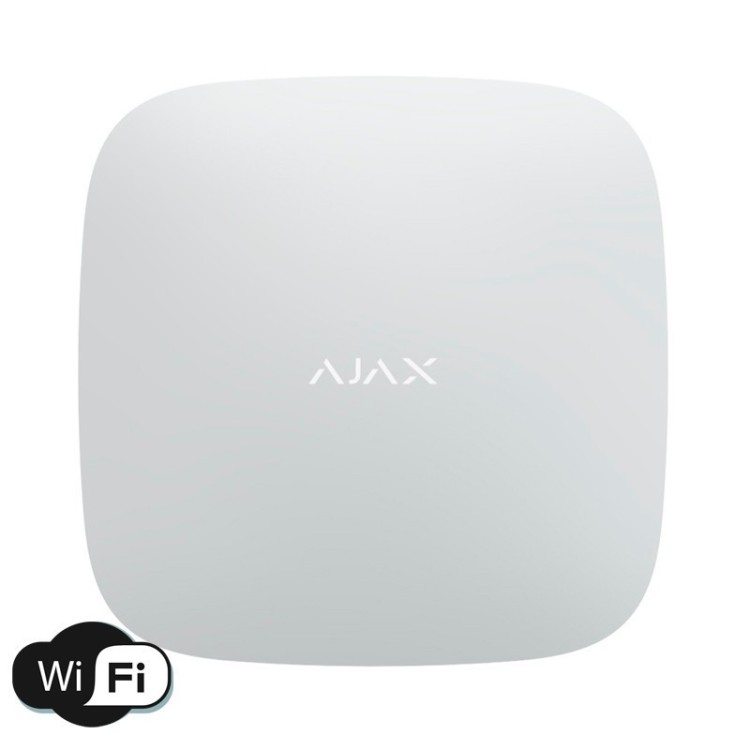 Central Ajax AJ-HUB2PLUS-W - WiFi, Ethernet, Dual SIM 4G, Jeweller, 200 dispositivos. Blanco