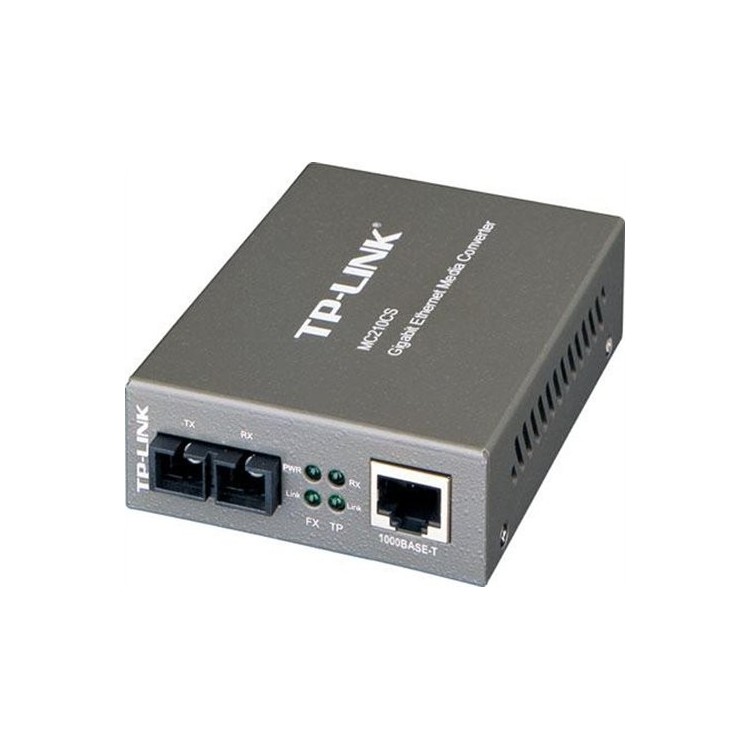 Convertidor de fibra GIGABIT 1000BASE-FX a 1000Base-TX o viceversa hasta 15Km y longitud de onda 1310nm.