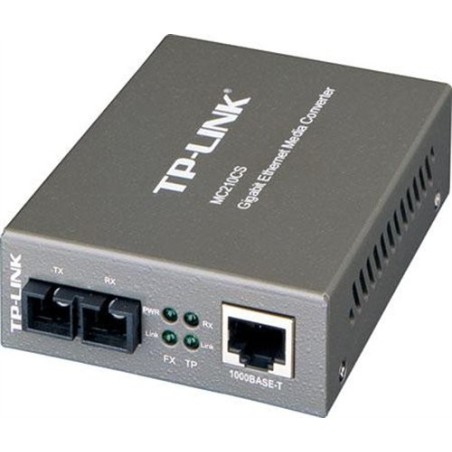 Convertidor de fibra GIGABIT 1000BASE-FX a 1000Base-TX o viceversa hasta 15Km y longitud de onda 1310nm.