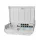 Switch gestionable para Exterior, x7Gb PoE in, x1 PoE out, x2 SFP+, SwitchOS