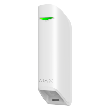 Detector de movimiento PIR tipo Cortina hasta 15mts, inalámbrico, anti-mascotas. Grado 2. Ajax. Blanco