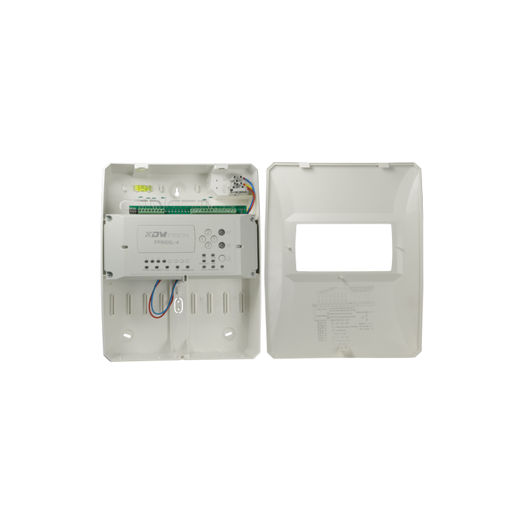 Central de incendios convencional, 4 zonas, 2 salidas alarma y fallo, 2 salidas de relé